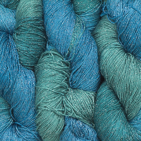 Deep Blue Sea - Silver <BR> Rayon Metallic-