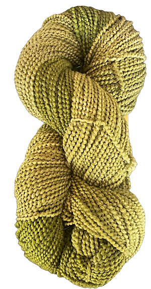 Green Gold beaded merino wool yarn