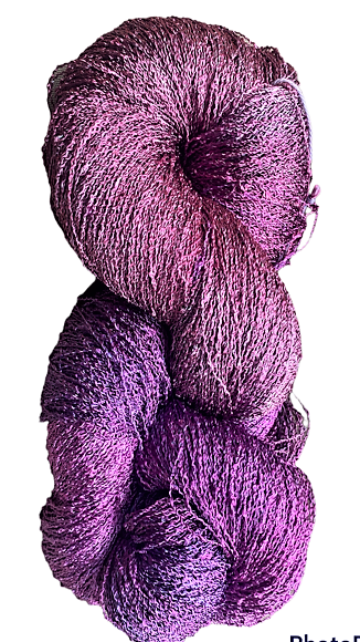 Grape very fine rayon boucle yarn