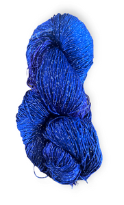 Blue Violet/silver rayon metallic yarn 12 oz skein