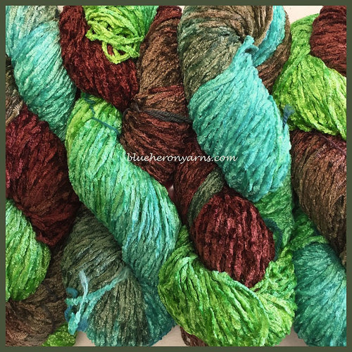 Turquoise Bulky Rayon Chenille Yarn