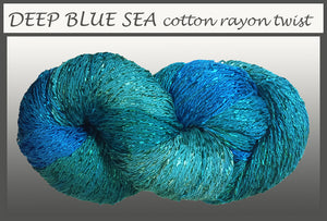 Deep Blue Sea Cotton Rayon Twist Yarn