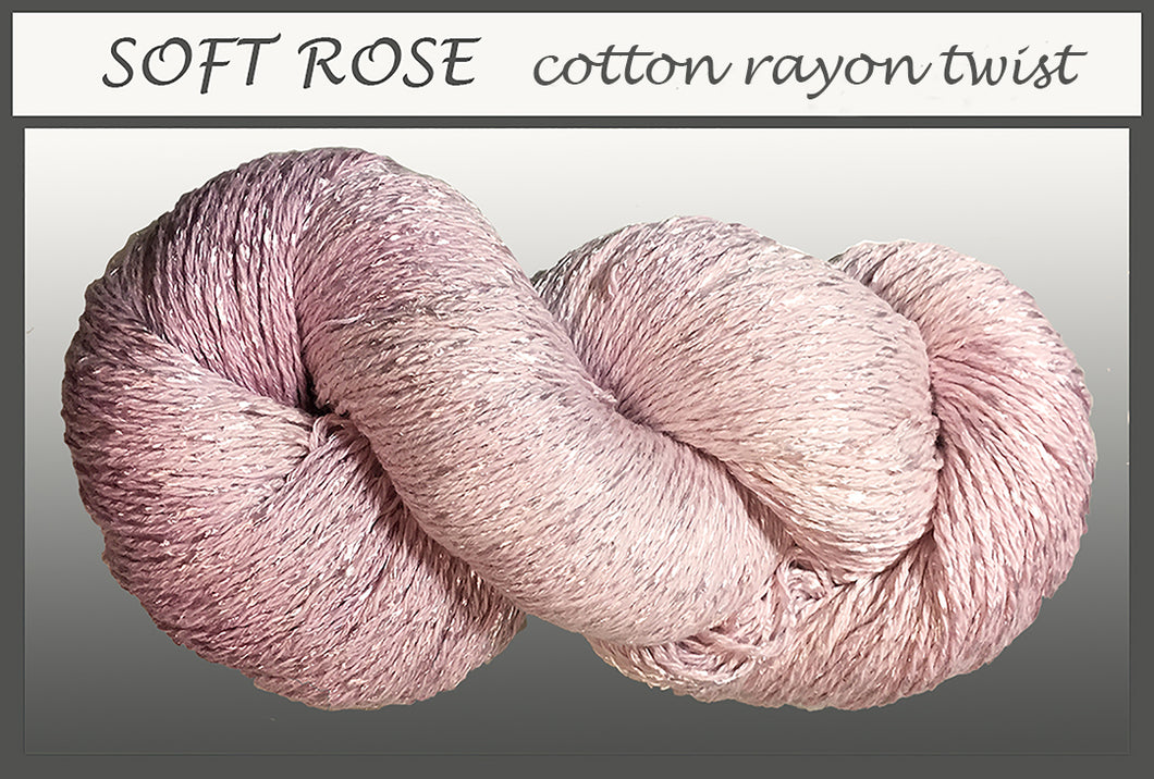 Soft Rose Cotton Rayon Twist Yarn