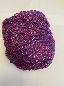 Blueberry cotton rayon metallic yarn