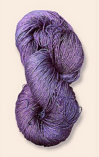 Grape rayon metallic yarn 11 oz skein