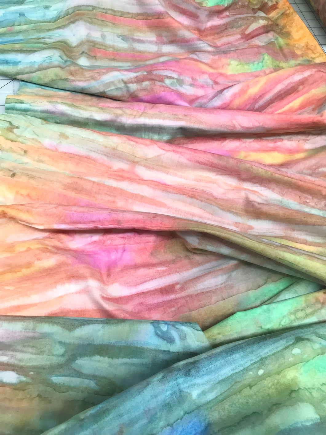 Cotton Batik Fabric: Rainbow Wash