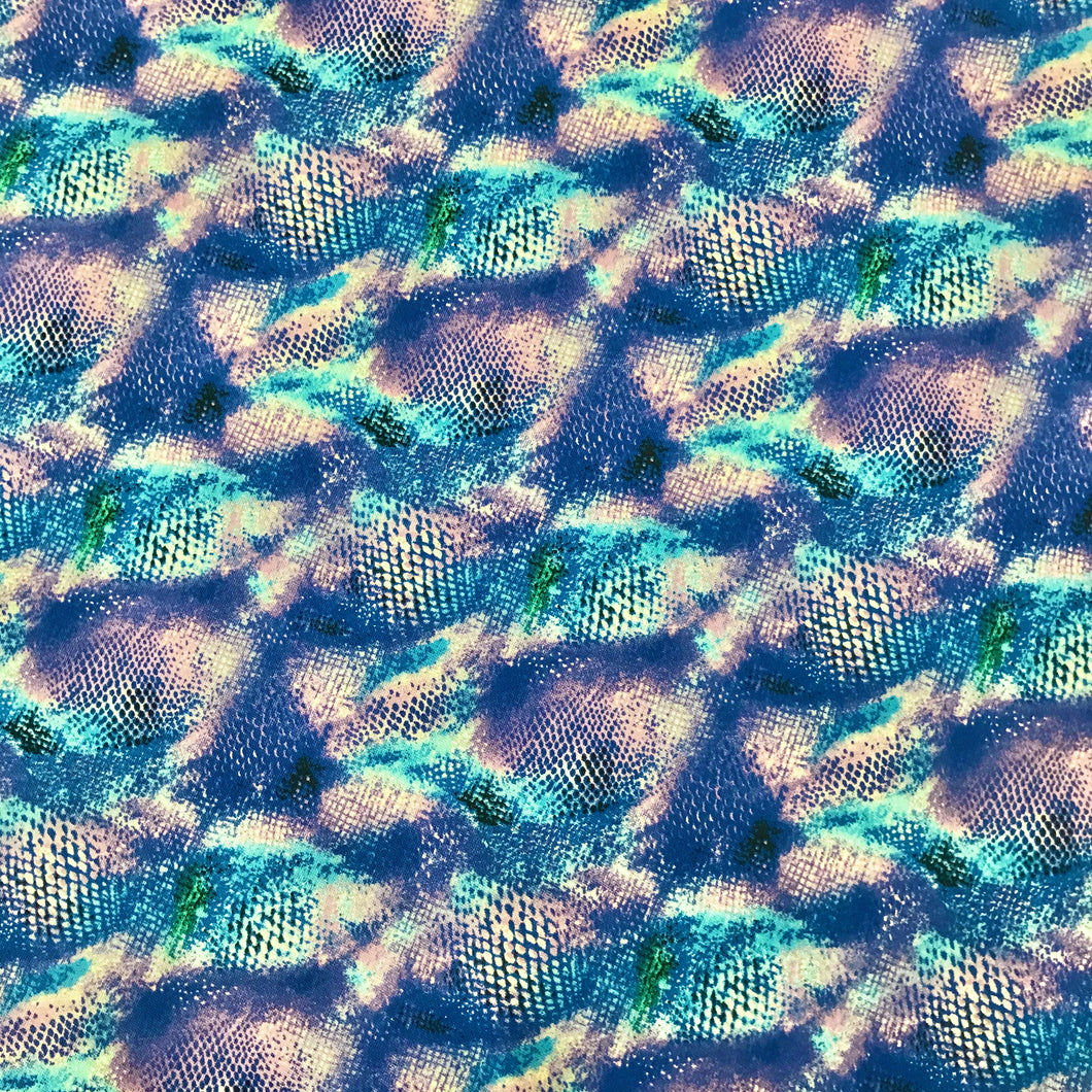 Cotton Batik Fabric: Purple Sky