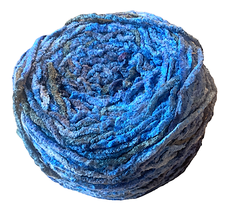 Indigo Sea bulky rayon chenille yarn