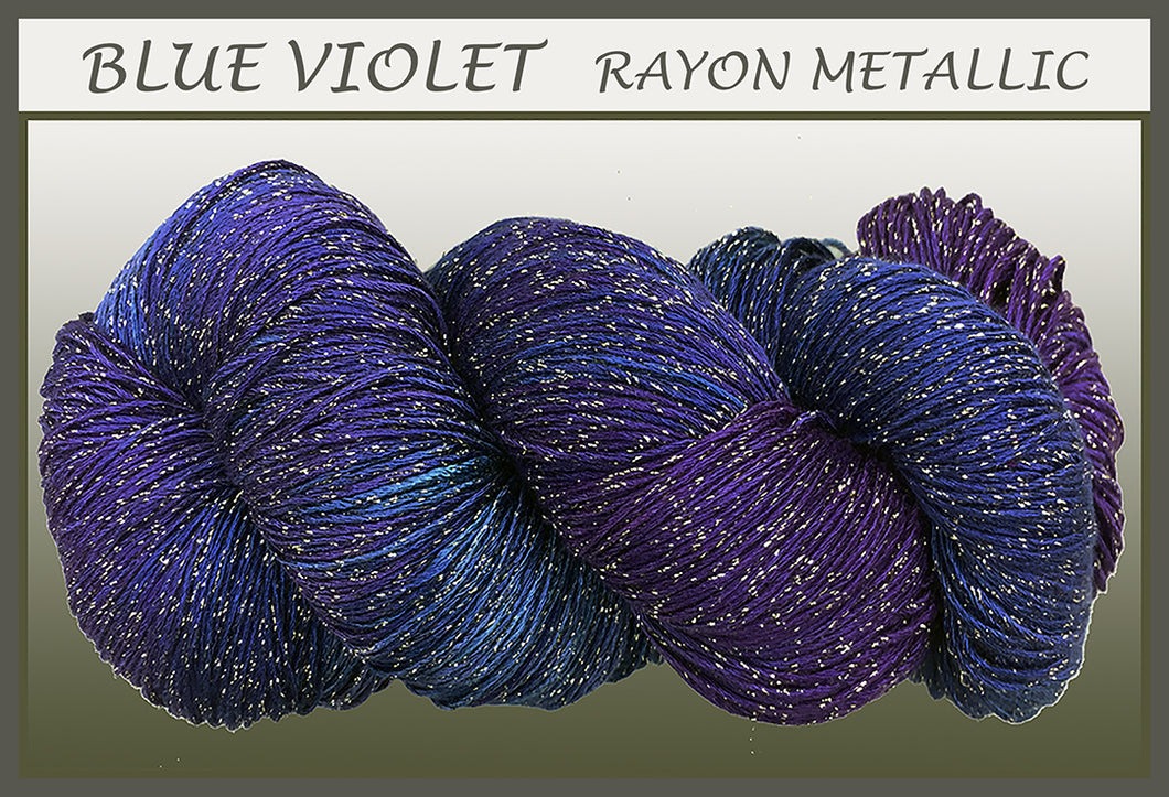 Blue Violet Rayon Metallic Yarn