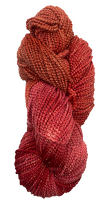 Paprika merino beaded metallic wool yarn