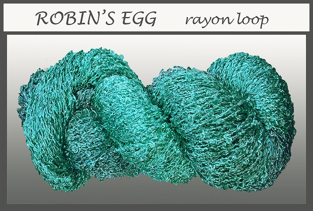 Robin's Egg Rayon Loop Yarn