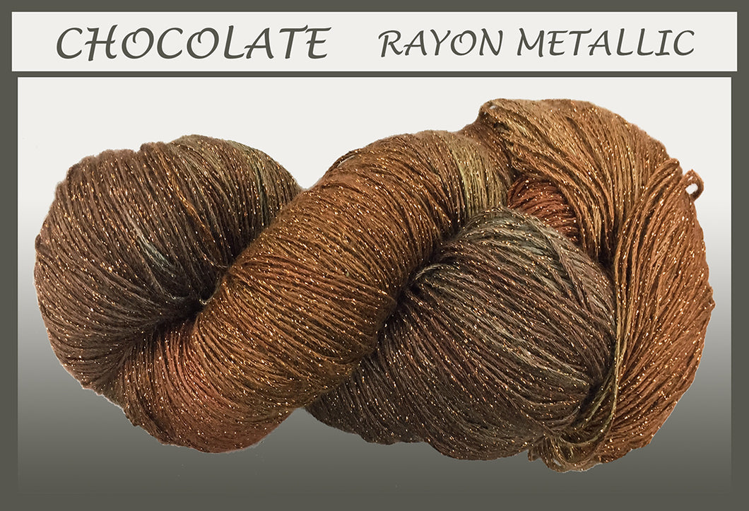 Chocolate/gold Rayon Metallic Yarn