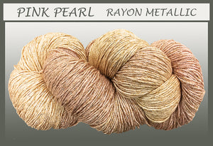 Pink Pearl/gold Rayon Metallic Yarn