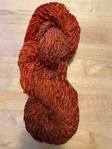 Rosewood rayon chenille yarn