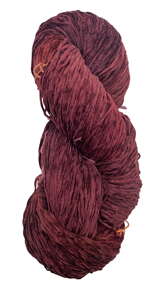 Rusty cotton chenille yarn