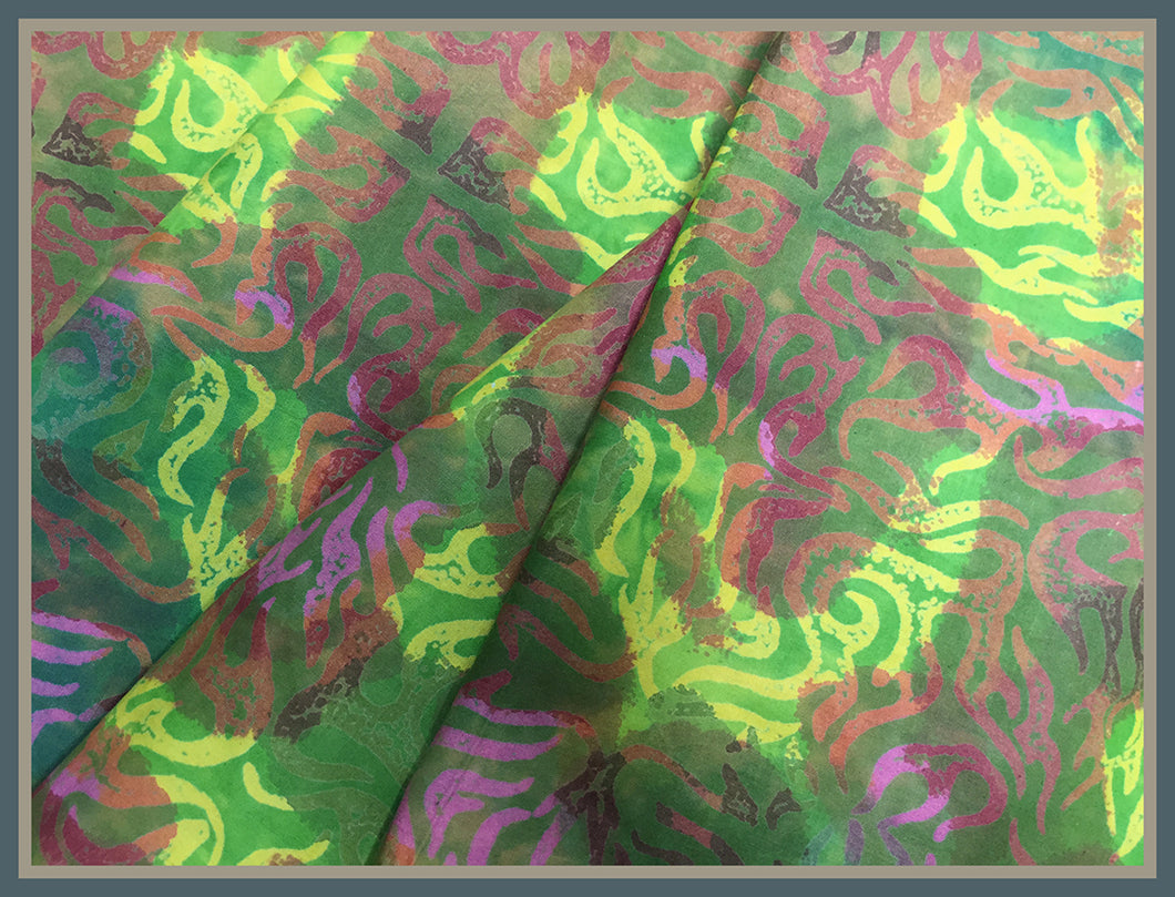 Cotton Batik Fabric: Seaweed