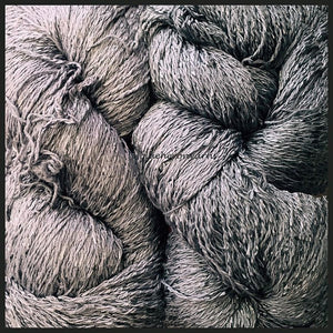 Silver cotton rayon twist lace yarn