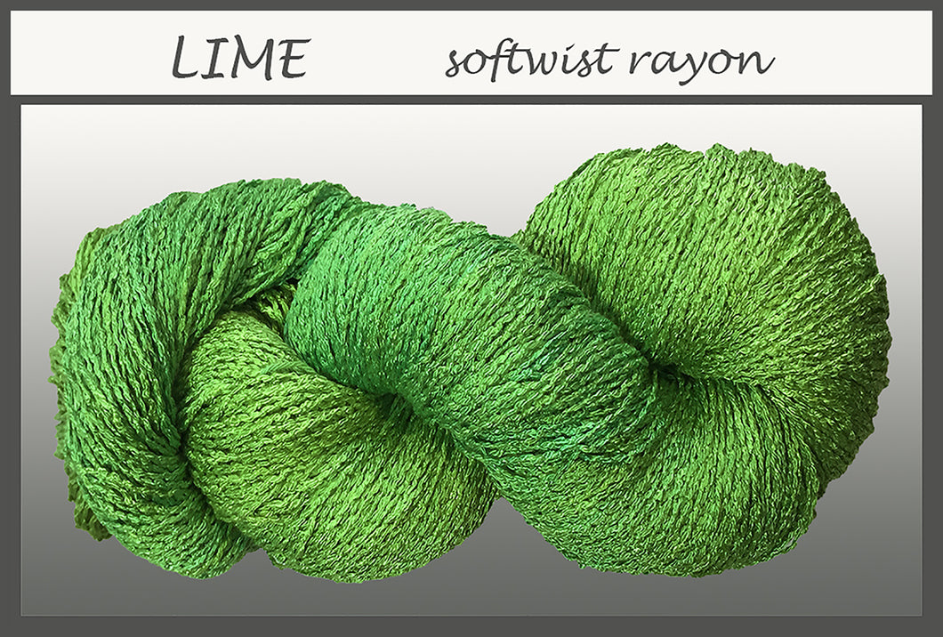 Lime Softwist Rayon Yarn