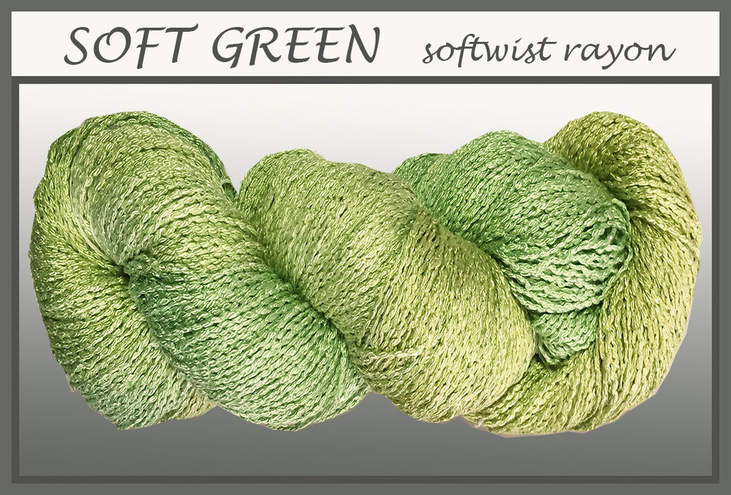 Soft Green Softwist Rayon Yarn