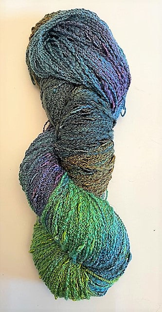 Summer Meadow cotton/rayon seed yarn with broken thread