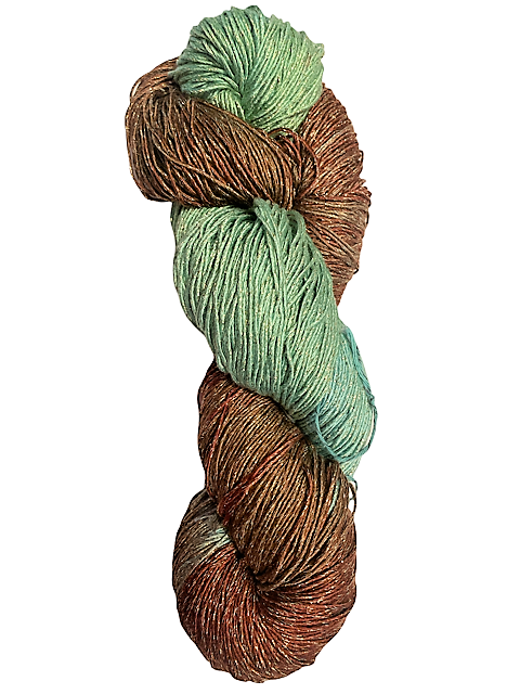 Turquoise heather rayon metallic yarn