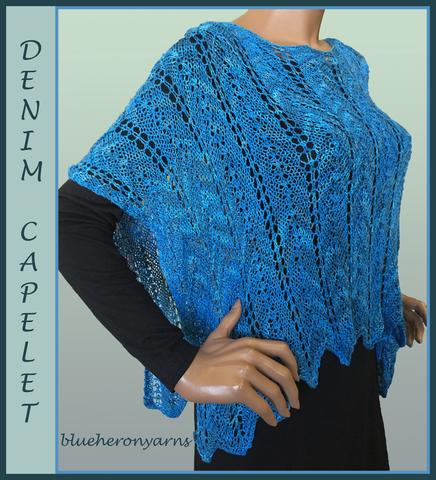 Denim Lacy Capelet